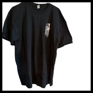 Black M&O Gold XL American Flag AR-15 Graphic T-Shirt Patriotic